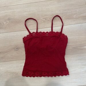 Cosabella Rich Red mesh /Lace Cami Top